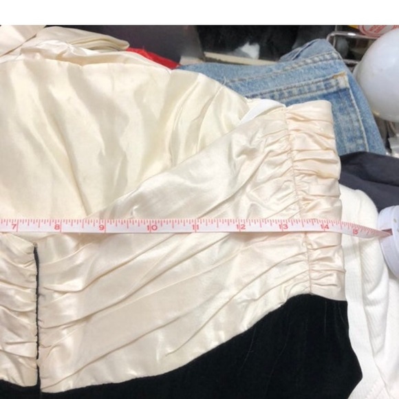 Vtg Victor Costa column gown velvet 3D one dress S - Picture 9 of 9